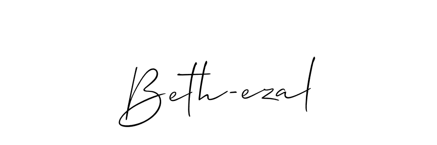 Also You can easily find your signature by using the search form. We will create Beth-ezal name handwritten signature images for you free of cost using Allison_Script sign style. Beth-ezal signature style 2 images and pictures png