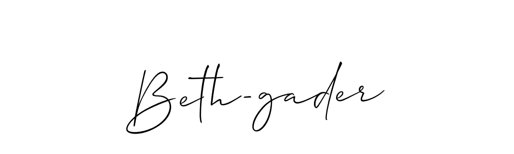 How to make Beth-gader name signature. Use Allison_Script style for creating short signs online. This is the latest handwritten sign. Beth-gader signature style 2 images and pictures png