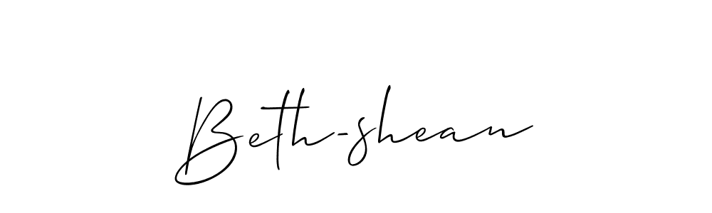 It looks lik you need a new signature style for name Beth-shean. Design unique handwritten (Allison_Script) signature with our free signature maker in just a few clicks. Beth-shean signature style 2 images and pictures png