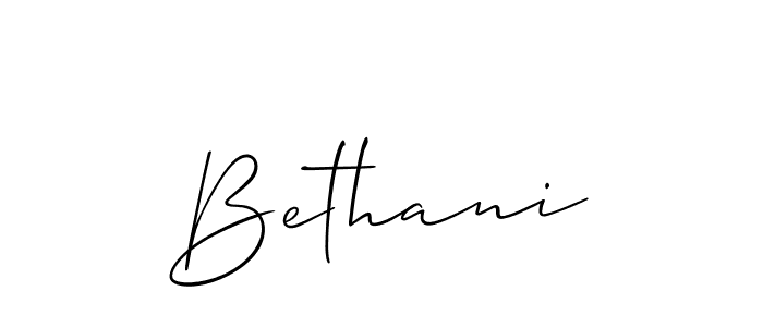 Bethani stylish signature style. Best Handwritten Sign (Allison_Script) for my name. Handwritten Signature Collection Ideas for my name Bethani. Bethani signature style 2 images and pictures png