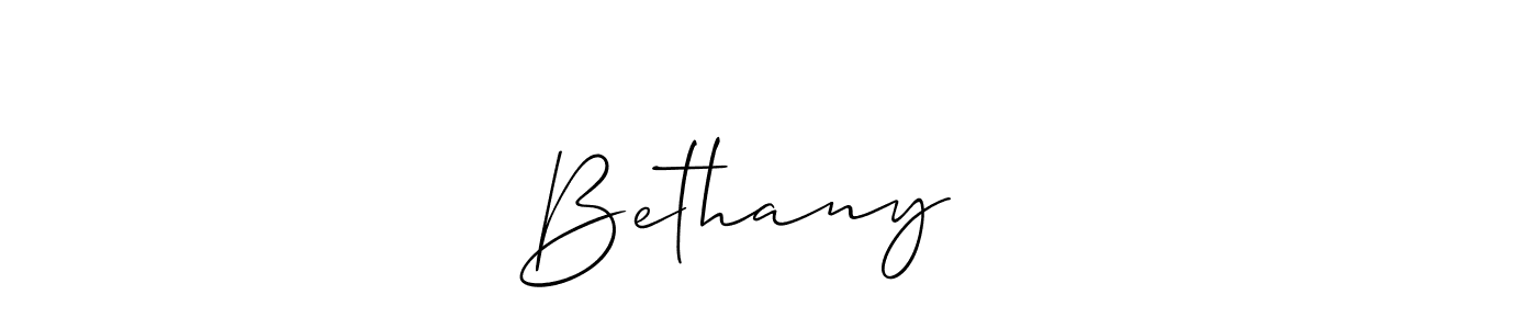 Create a beautiful signature design for name Bethany ❤️. With this signature (Allison_Script) fonts, you can make a handwritten signature for free. Bethany ❤️ signature style 2 images and pictures png