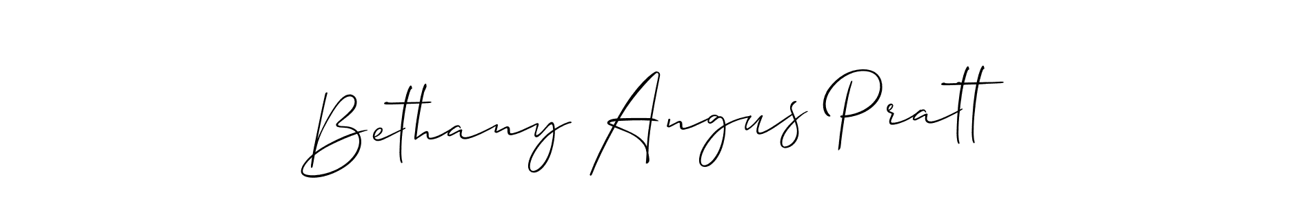 How to make Bethany Angus Pratt name signature. Use Allison_Script style for creating short signs online. This is the latest handwritten sign. Bethany Angus Pratt signature style 2 images and pictures png