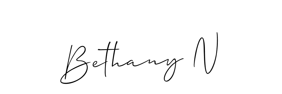 Use a signature maker to create a handwritten signature online. With this signature software, you can design (Allison_Script) your own signature for name Bethany N. Bethany N signature style 2 images and pictures png