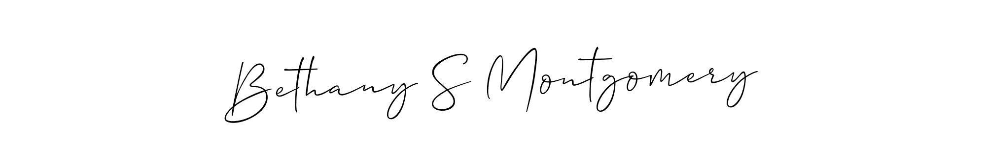 Make a beautiful signature design for name Bethany S Montgomery. With this signature (Allison_Script) style, you can create a handwritten signature for free. Bethany S Montgomery signature style 2 images and pictures png