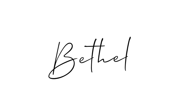 How to make Bethel signature? Allison_Script is a professional autograph style. Create handwritten signature for Bethel name. Bethel signature style 2 images and pictures png