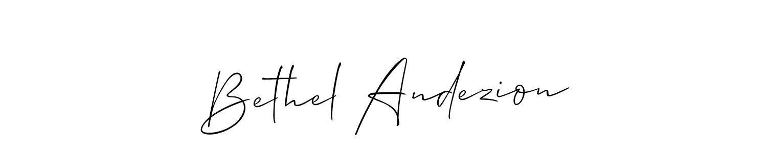 Also we have Bethel Andezion name is the best signature style. Create professional handwritten signature collection using Allison_Script autograph style. Bethel Andezion signature style 2 images and pictures png