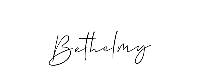 How to make Bethelmy name signature. Use Allison_Script style for creating short signs online. This is the latest handwritten sign. Bethelmy signature style 2 images and pictures png