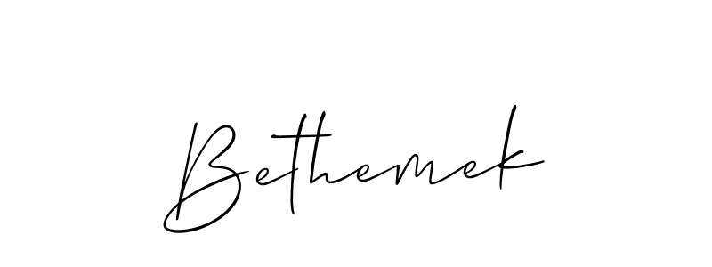 How to make Bethemek name signature. Use Allison_Script style for creating short signs online. This is the latest handwritten sign. Bethemek signature style 2 images and pictures png