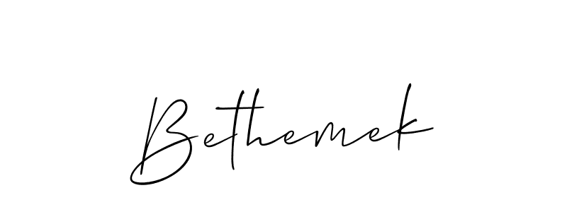 if you are searching for the best signature style for your name Bethemek. so please give up your signature search. here we have designed multiple signature styles  using Allison_Script. Bethemek signature style 2 images and pictures png