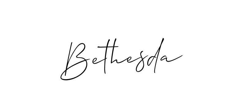 Design your own signature with our free online signature maker. With this signature software, you can create a handwritten (Allison_Script) signature for name Bethesda. Bethesda signature style 2 images and pictures png