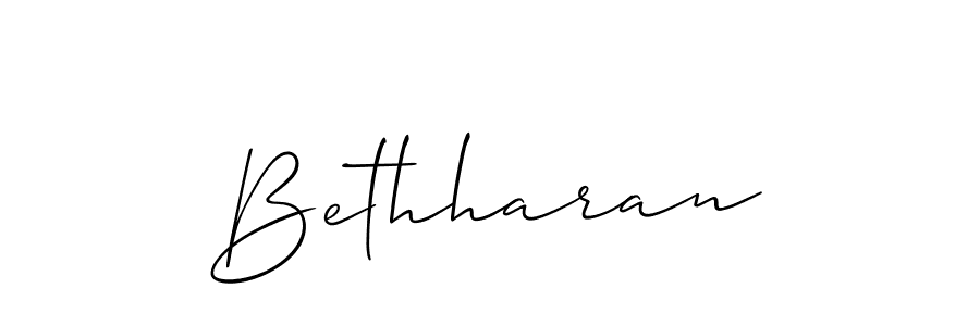 Make a beautiful signature design for name Bethharan. With this signature (Allison_Script) style, you can create a handwritten signature for free. Bethharan signature style 2 images and pictures png