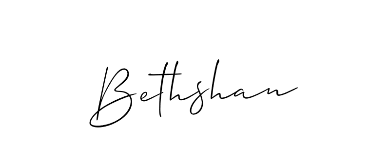 Also we have Bethshan name is the best signature style. Create professional handwritten signature collection using Allison_Script autograph style. Bethshan signature style 2 images and pictures png