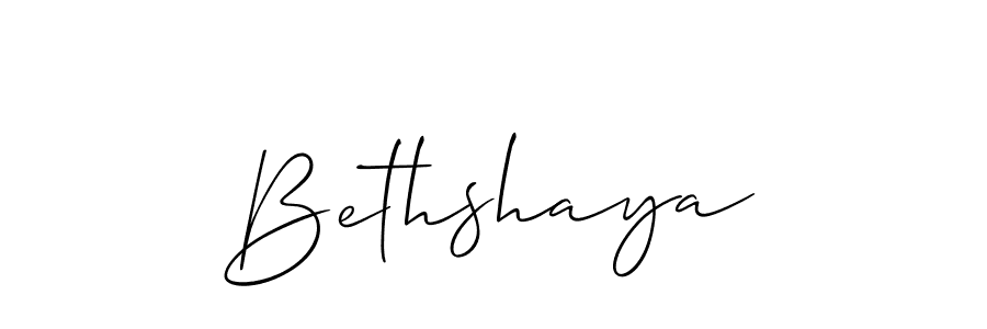 The best way (Allison_Script) to make a short signature is to pick only two or three words in your name. The name Bethshaya include a total of six letters. For converting this name. Bethshaya signature style 2 images and pictures png