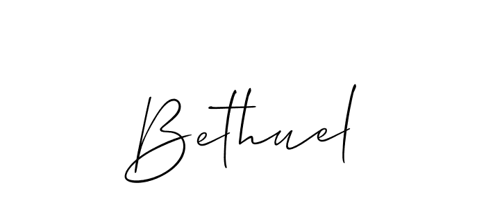 if you are searching for the best signature style for your name Bethuel. so please give up your signature search. here we have designed multiple signature styles  using Allison_Script. Bethuel signature style 2 images and pictures png