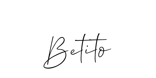 Make a beautiful signature design for name Betito. With this signature (Allison_Script) style, you can create a handwritten signature for free. Betito signature style 2 images and pictures png