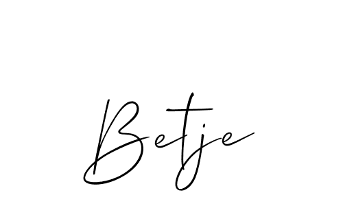 Create a beautiful signature design for name Betje. With this signature (Allison_Script) fonts, you can make a handwritten signature for free. Betje signature style 2 images and pictures png