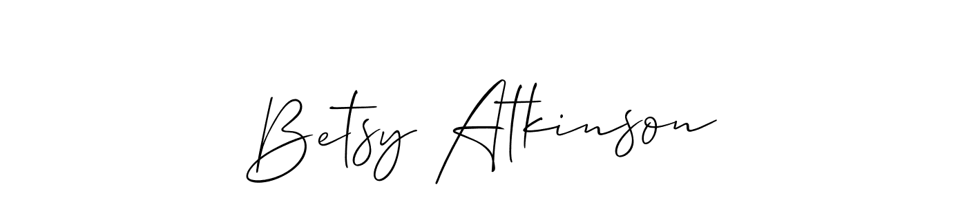 Create a beautiful signature design for name Betsy Atkinson. With this signature (Allison_Script) fonts, you can make a handwritten signature for free. Betsy Atkinson signature style 2 images and pictures png