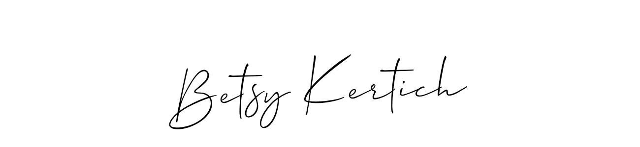 How to make Betsy Kertich name signature. Use Allison_Script style for creating short signs online. This is the latest handwritten sign. Betsy Kertich signature style 2 images and pictures png