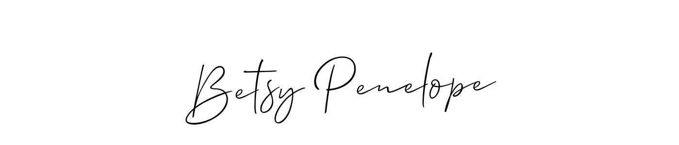 How to make Betsy Penelope name signature. Use Allison_Script style for creating short signs online. This is the latest handwritten sign. Betsy Penelope signature style 2 images and pictures png