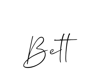 if you are searching for the best signature style for your name Bett. so please give up your signature search. here we have designed multiple signature styles  using Allison_Script. Bett signature style 2 images and pictures png