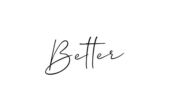 How to Draw Better signature style? Allison_Script is a latest design signature styles for name Better. Better signature style 2 images and pictures png