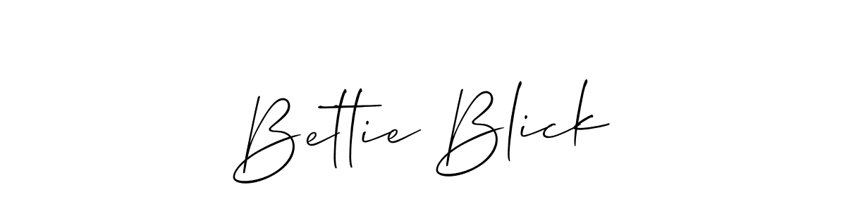 Make a beautiful signature design for name Bettie Blick. With this signature (Allison_Script) style, you can create a handwritten signature for free. Bettie Blick signature style 2 images and pictures png