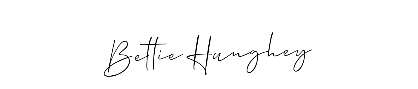 Make a short Bettie Hunghey signature style. Manage your documents anywhere anytime using Allison_Script. Create and add eSignatures, submit forms, share and send files easily. Bettie Hunghey signature style 2 images and pictures png