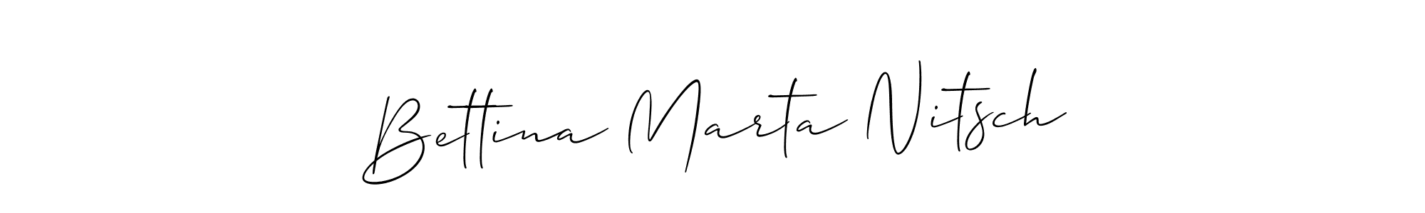 if you are searching for the best signature style for your name Bettina Marta Nitsch. so please give up your signature search. here we have designed multiple signature styles  using Allison_Script. Bettina Marta Nitsch signature style 2 images and pictures png