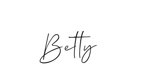 Design your own signature with our free online signature maker. With this signature software, you can create a handwritten (Allison_Script) signature for name Betty . Betty  signature style 2 images and pictures png