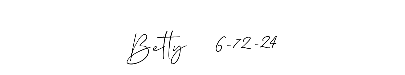 You can use this online signature creator to create a handwritten signature for the name Betty    6-72-24. This is the best online autograph maker. Betty    6-72-24 signature style 2 images and pictures png