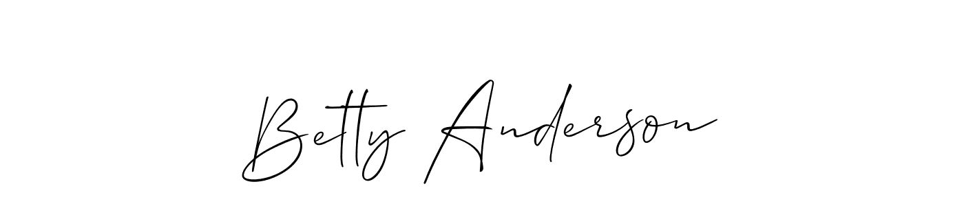 Use a signature maker to create a handwritten signature online. With this signature software, you can design (Allison_Script) your own signature for name Betty Anderson. Betty Anderson signature style 2 images and pictures png