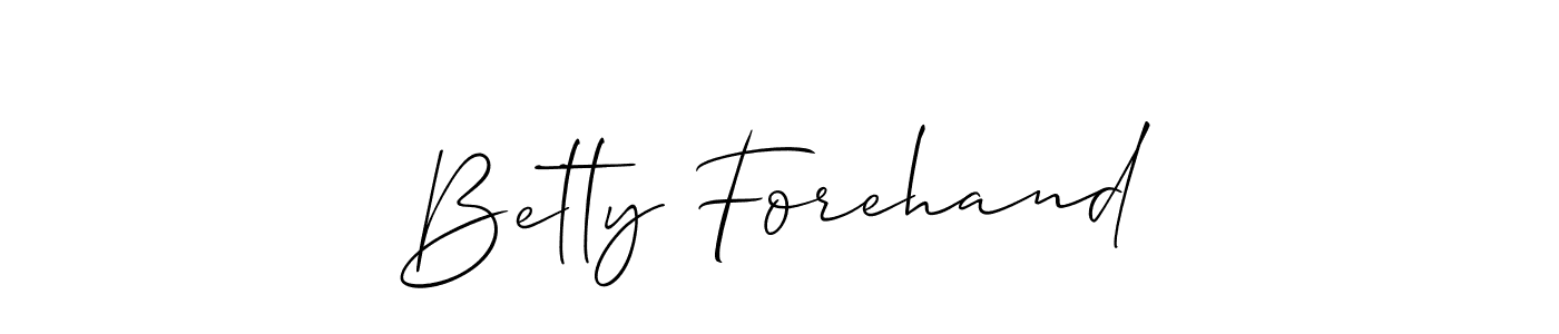 It looks lik you need a new signature style for name Betty Forehand. Design unique handwritten (Allison_Script) signature with our free signature maker in just a few clicks. Betty Forehand signature style 2 images and pictures png