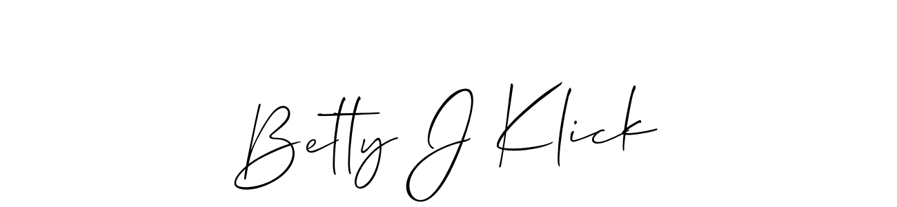 Design your own signature with our free online signature maker. With this signature software, you can create a handwritten (Allison_Script) signature for name Betty J Klick. Betty J Klick signature style 2 images and pictures png