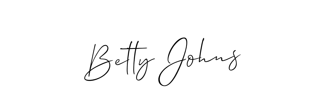 It looks lik you need a new signature style for name Betty Johns. Design unique handwritten (Allison_Script) signature with our free signature maker in just a few clicks. Betty Johns signature style 2 images and pictures png