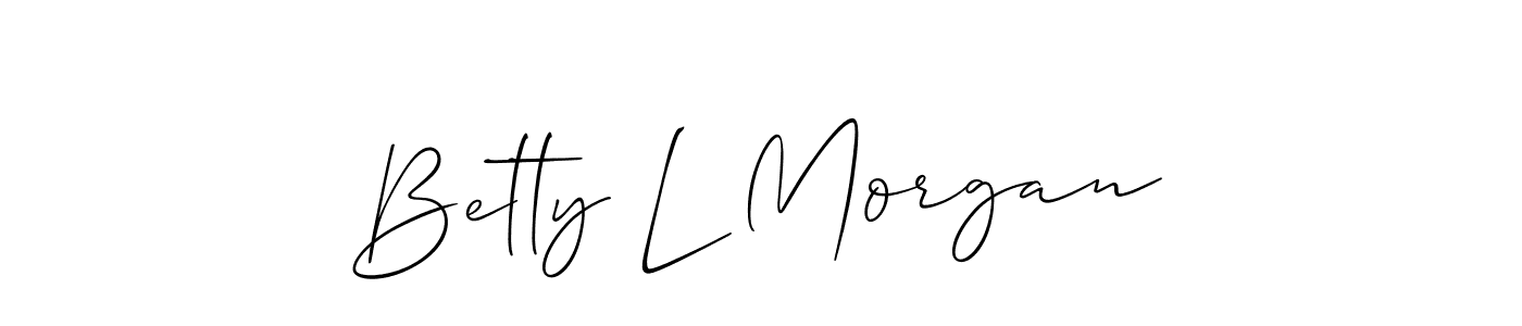 Use a signature maker to create a handwritten signature online. With this signature software, you can design (Allison_Script) your own signature for name Betty L Morgan. Betty L Morgan signature style 2 images and pictures png