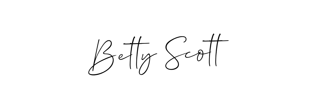 You should practise on your own different ways (Allison_Script) to write your name (Betty Scott) in signature. don't let someone else do it for you. Betty Scott signature style 2 images and pictures png