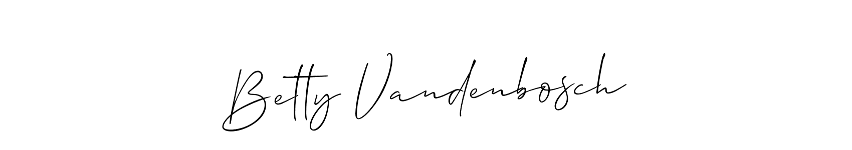 Make a beautiful signature design for name Betty Vandenbosch. With this signature (Allison_Script) style, you can create a handwritten signature for free. Betty Vandenbosch signature style 2 images and pictures png