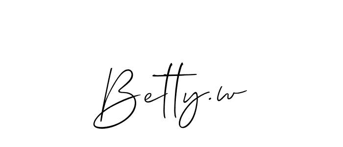 Best and Professional Signature Style for Betty.w. Allison_Script Best Signature Style Collection. Betty.w signature style 2 images and pictures png