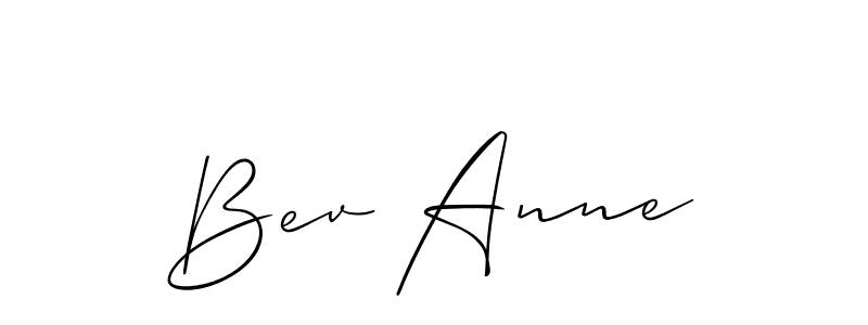 How to make Bev Anne name signature. Use Allison_Script style for creating short signs online. This is the latest handwritten sign. Bev Anne signature style 2 images and pictures png