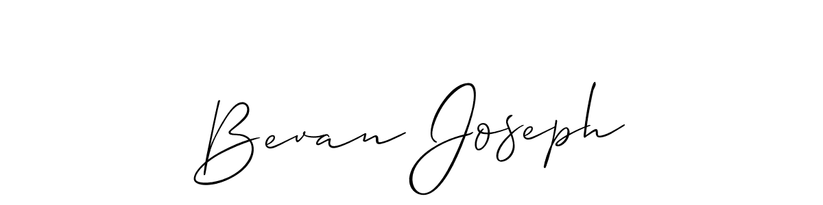 How to make Bevan Joseph name signature. Use Allison_Script style for creating short signs online. This is the latest handwritten sign. Bevan Joseph signature style 2 images and pictures png
