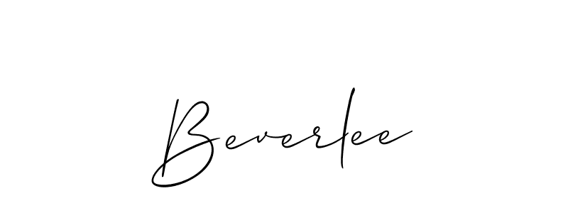 Create a beautiful signature design for name Beverlee. With this signature (Allison_Script) fonts, you can make a handwritten signature for free. Beverlee signature style 2 images and pictures png