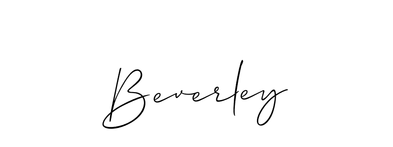 You should practise on your own different ways (Allison_Script) to write your name (Beverley) in signature. don't let someone else do it for you. Beverley signature style 2 images and pictures png