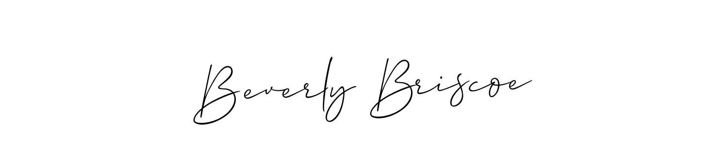 Allison_Script is a professional signature style that is perfect for those who want to add a touch of class to their signature. It is also a great choice for those who want to make their signature more unique. Get Beverly Briscoe name to fancy signature for free. Beverly Briscoe signature style 2 images and pictures png