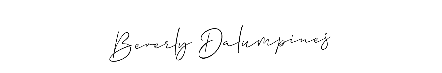 Also we have Beverly Dalumpines name is the best signature style. Create professional handwritten signature collection using Allison_Script autograph style. Beverly Dalumpines signature style 2 images and pictures png