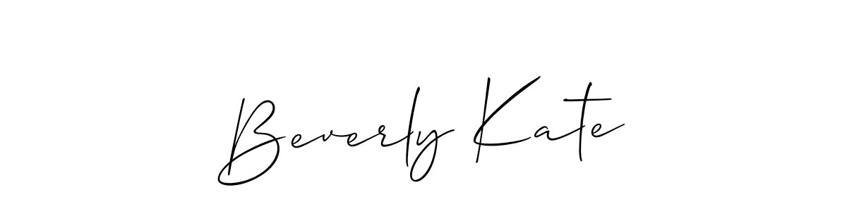 Make a beautiful signature design for name Beverly Kate. With this signature (Allison_Script) style, you can create a handwritten signature for free. Beverly Kate signature style 2 images and pictures png