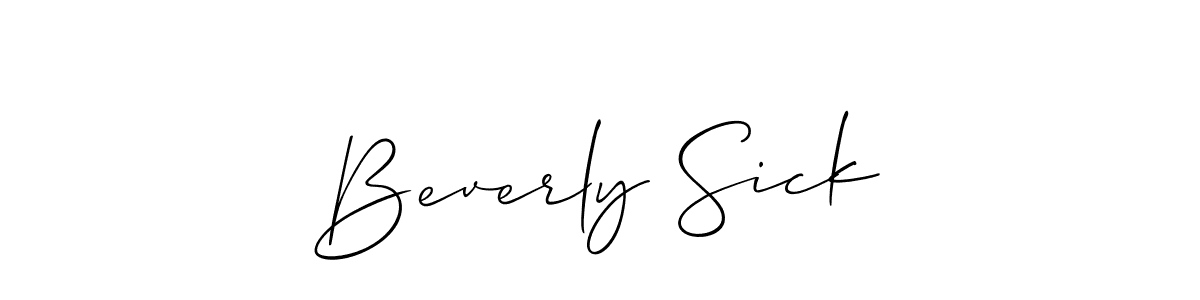 The best way (Allison_Script) to make a short signature is to pick only two or three words in your name. The name Beverly Sick include a total of six letters. For converting this name. Beverly Sick signature style 2 images and pictures png