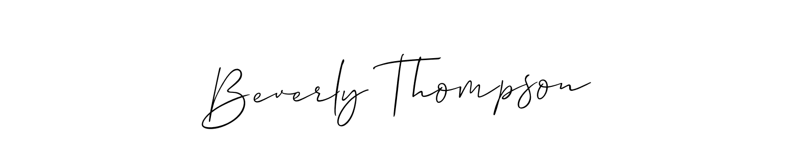 Make a short Beverly Thompson signature style. Manage your documents anywhere anytime using Allison_Script. Create and add eSignatures, submit forms, share and send files easily. Beverly Thompson signature style 2 images and pictures png