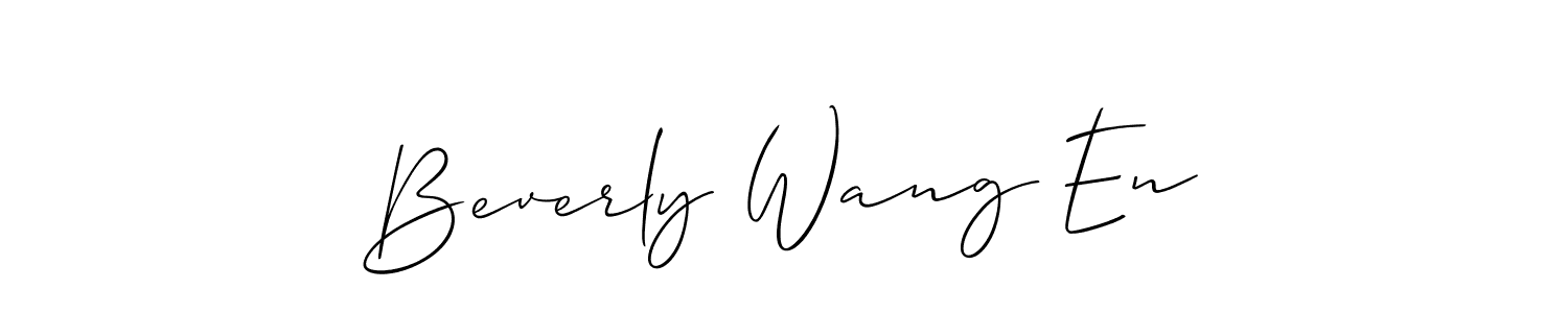 Check out images of Autograph of Beverly Wang En name. Actor Beverly Wang En Signature Style. Allison_Script is a professional sign style online. Beverly Wang En signature style 2 images and pictures png