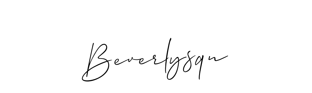 You should practise on your own different ways (Allison_Script) to write your name (Beverlysqn) in signature. don't let someone else do it for you. Beverlysqn signature style 2 images and pictures png