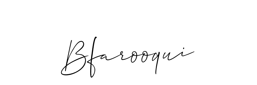 How to make Bfarooqui name signature. Use Allison_Script style for creating short signs online. This is the latest handwritten sign. Bfarooqui signature style 2 images and pictures png